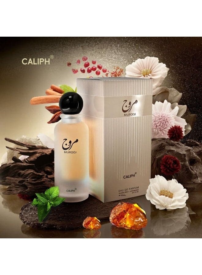 Murooj Eau De Parfum, 80ml, Frosted Glass Bottle by Caliph