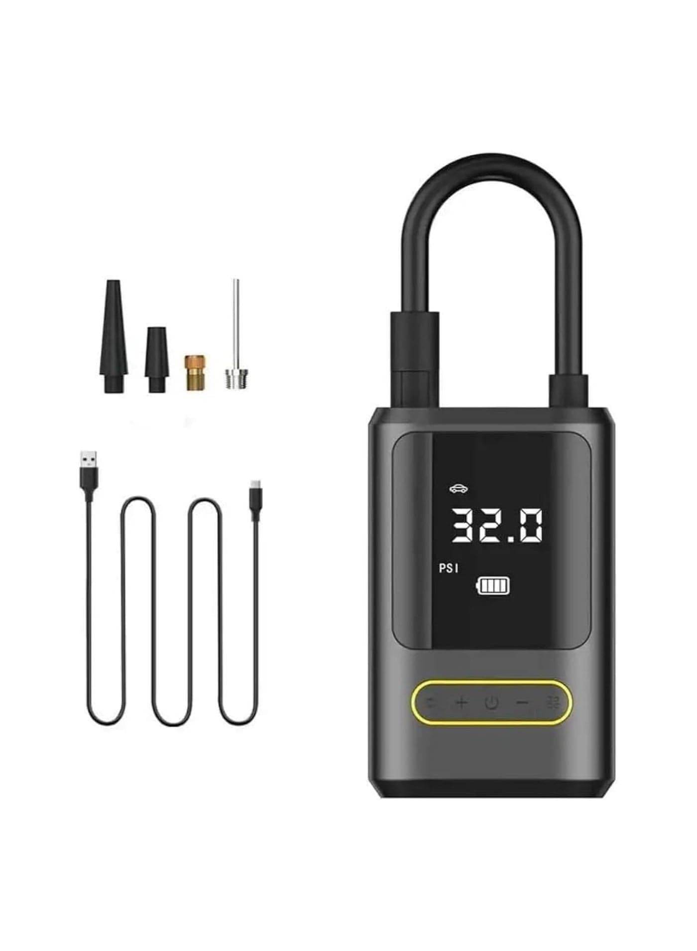 Raxoom Car Portable Air Compressor 150PSI, Automatic Air Pump Rechargeable Battery Power Bank with Digital LCD/LED Flashlight, Electric Tire Inflator for Car/Bicycle/Moto/Ball