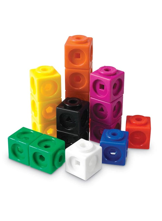 Learning Resources MathLink Cubes - Set of 100 Cubes, Ages 5+ Kindergarten, STEM Activities, Math Manipulatives, Homeschool Supplies, Teacher Supplies