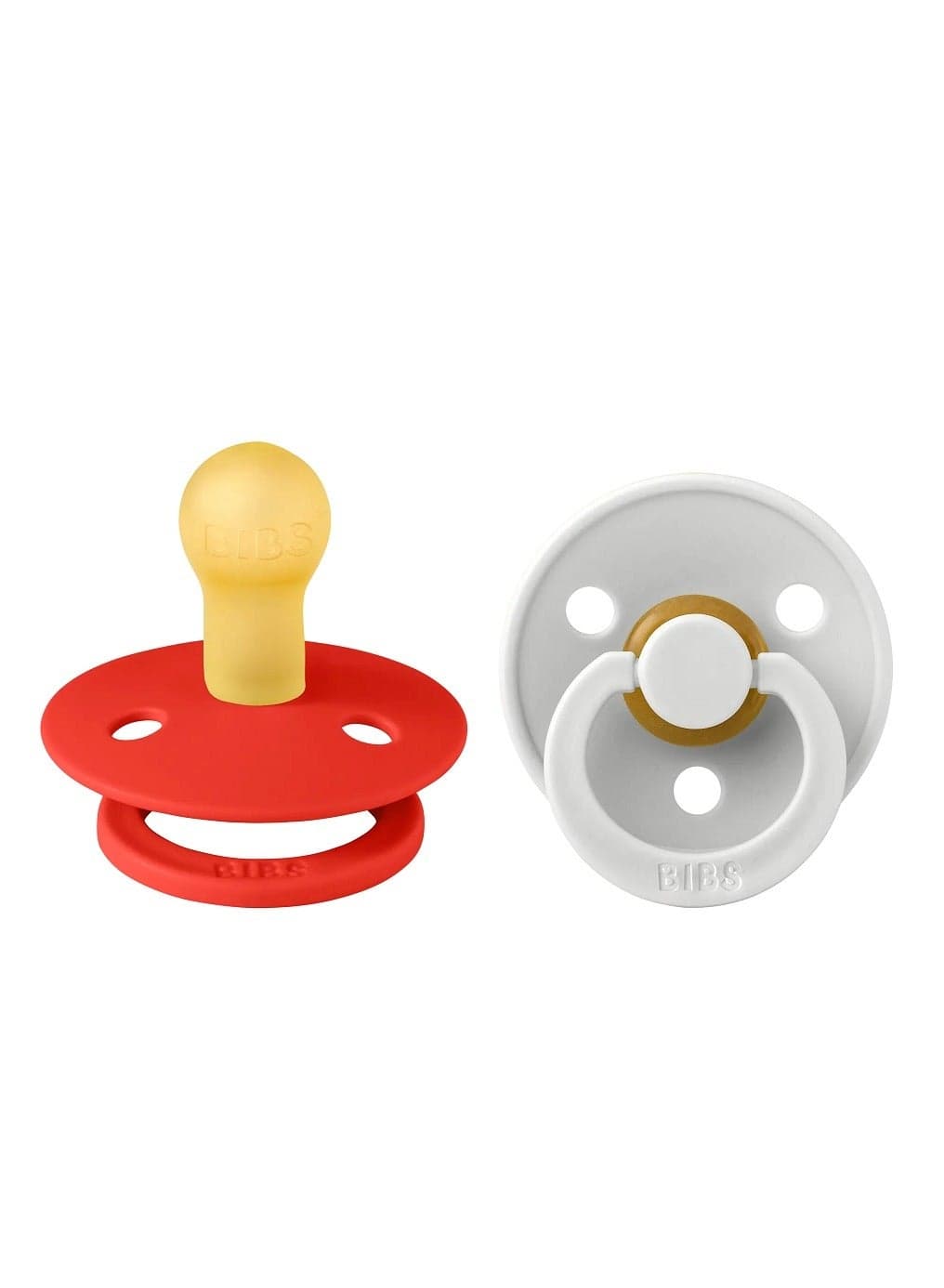 BIBS Pacifier DeLux (Latex) Baby 2-piece Candy Apple/ Haze