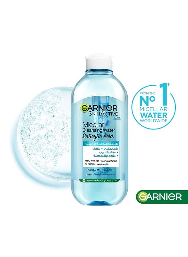 Garnier Skinactive Micellar Cleansing Water, with Salicylic Acid, For Acne Prone Skin 400ml
