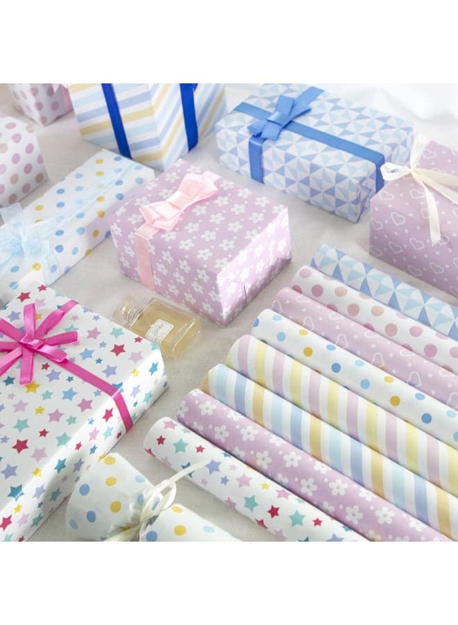 9 Sheets Gift Wrapping Paper With Accessories,Holiday Gift Wrapping Paper,Birthday Gift Box Gift Wrapping DIY, Gift Wrapping Paper for Birthday, Holiday, Wedding, Party,Kids Gift Wrapping (70cmX50cm)