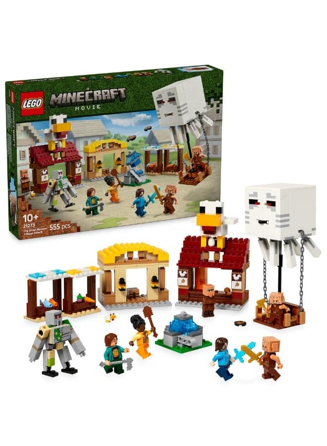 Minecraft The Ghast Balloon Village Attack Toy 21273 (Age 10+, 555 Pieces)
