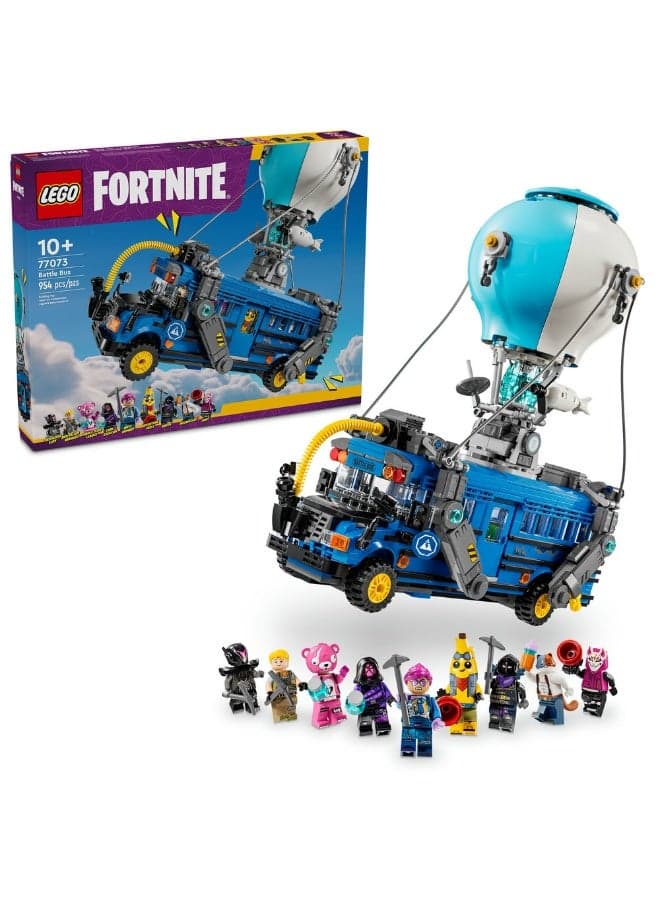 Fortnite Battle Bus Toy Set with 9 Characters 77073 (Age 10+, 954 Pieces)