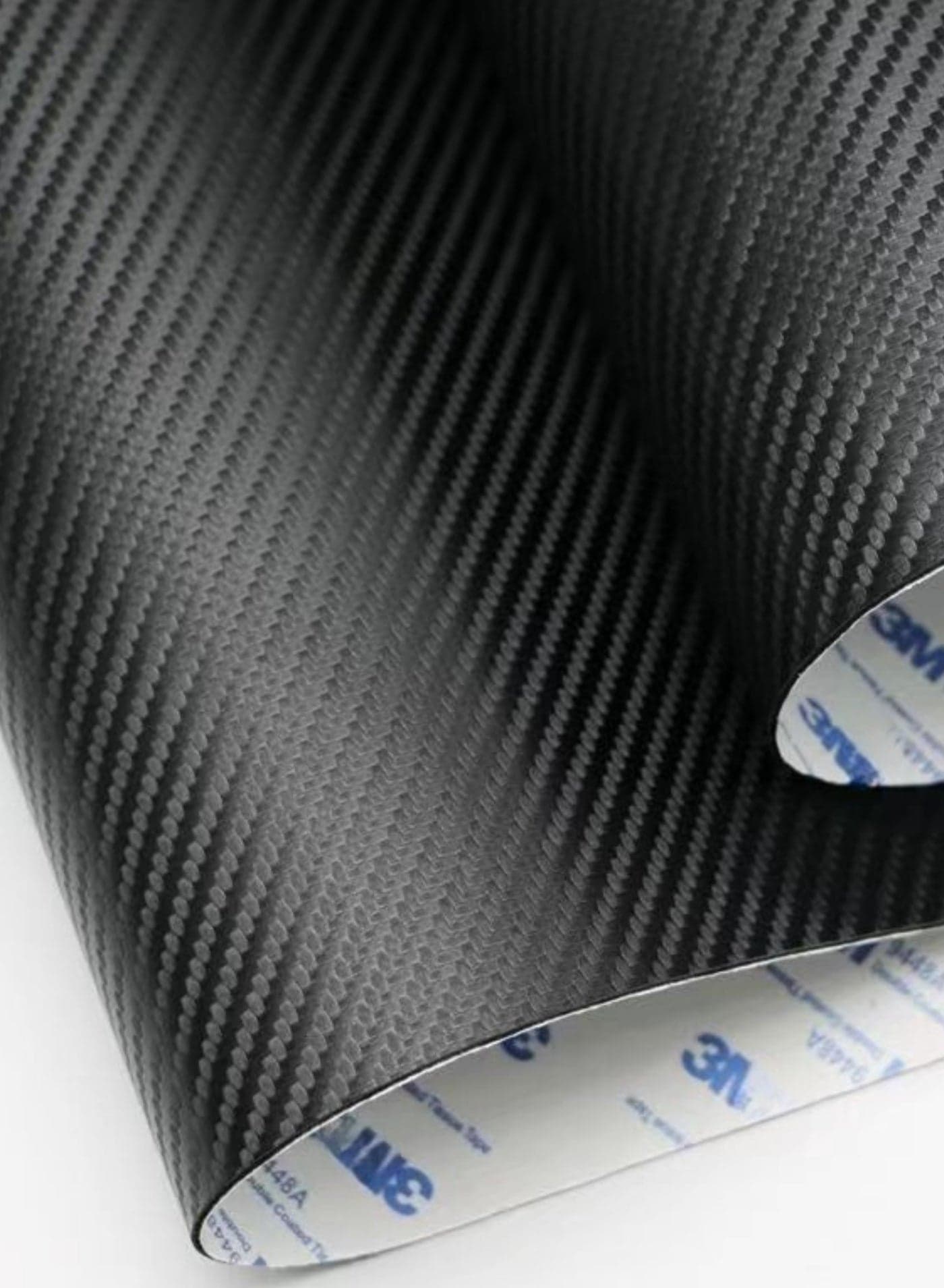 3D Matte Black Carbon Fiber Vinyl Wrap 50cm x 120cm Self Adhesive Anti Wrinkle Air Release Automotive DIY Sticker