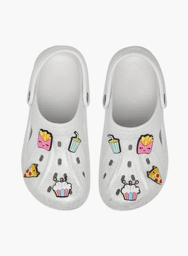 Girls Food Jibbitz Charm Detail Clogs
