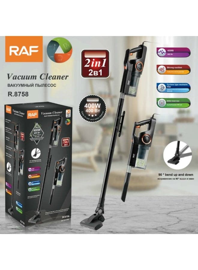 High Quality 2-in-1 Electric Vacuum Cleaner 400W with Handheld Portable for Hard Floors & Sofa