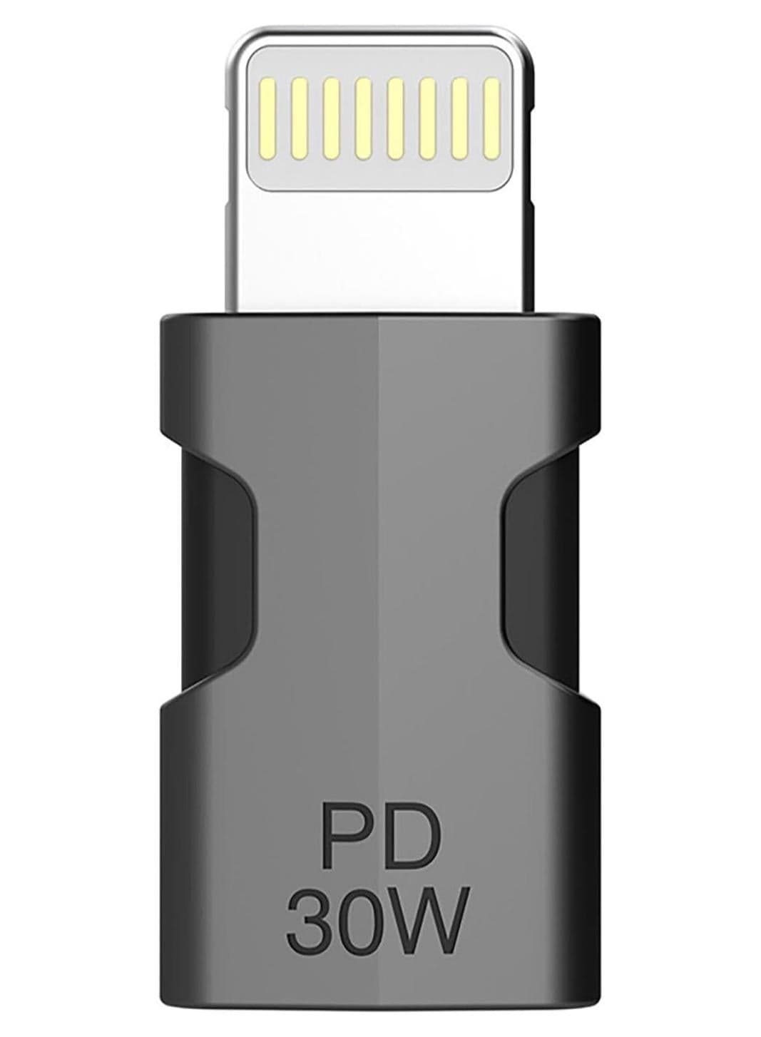 30W PD Fast Charging Adapter Type-C to Lightning Converter – Compact USB-C Female to Lightning Male Charger for iPhone iPad, Compatible with MacBook, iOS Devices, Laptops and More