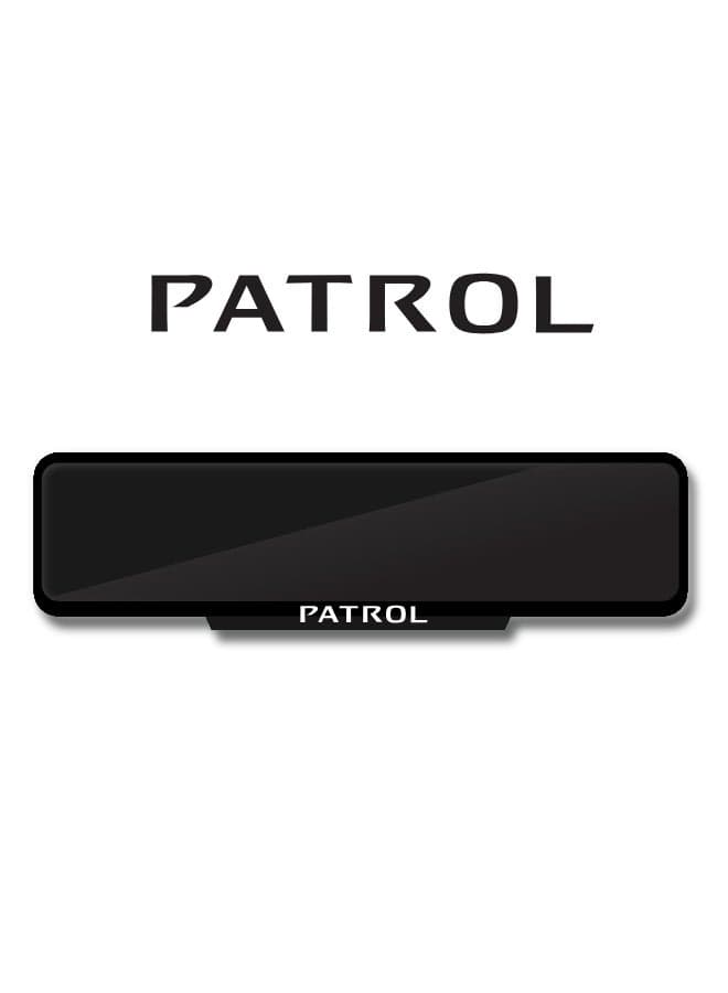 Custom Nissan Patrol Logo Number Plate Frame - Rugged Black Finish - Available in 3 Sizes - Easy Fixing - Bold Look for Patrol Owners