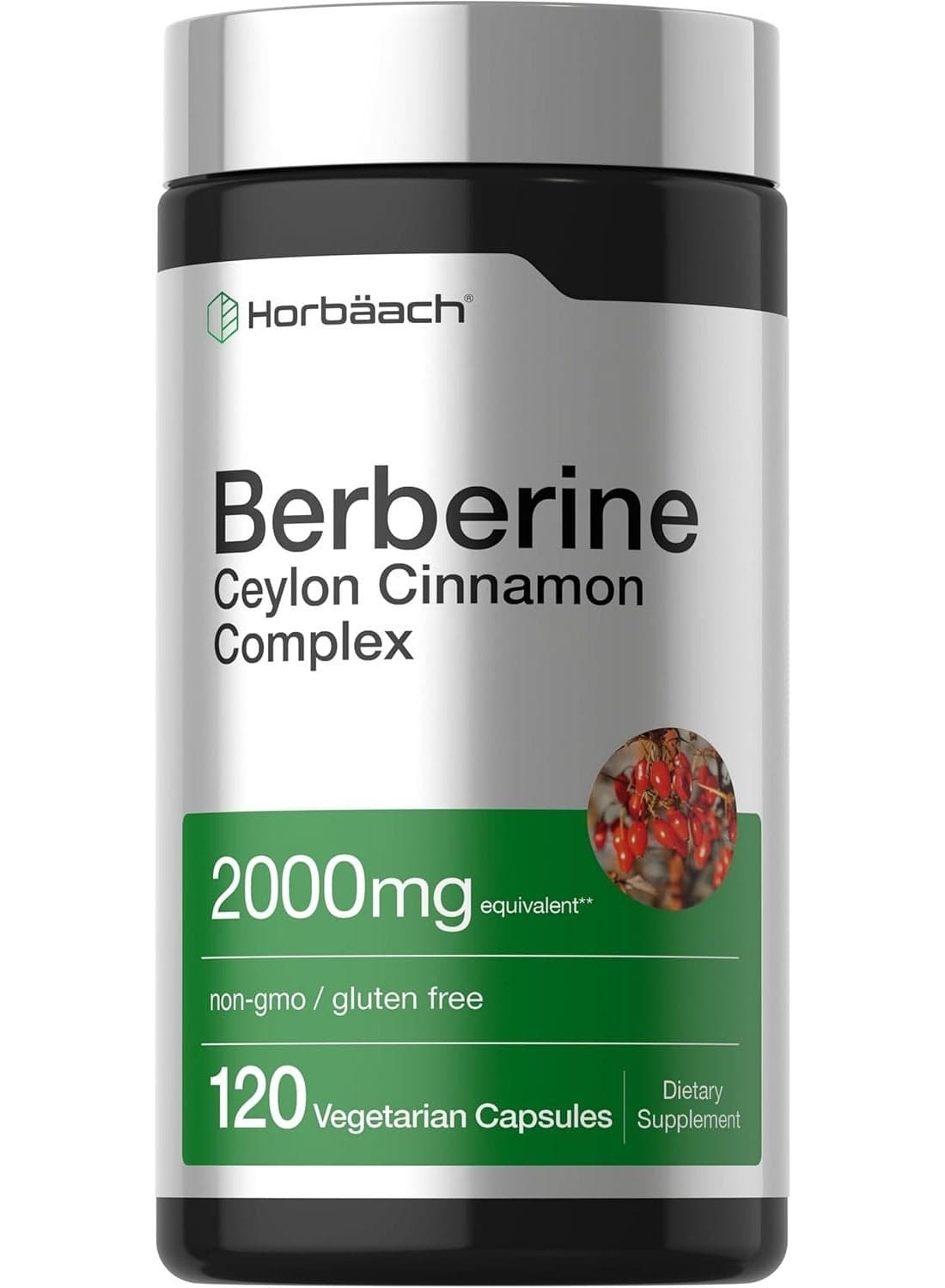 Berberine Plus Ceylon Cinnamon | 2000mg | 120 Veggie Capsules Packaging May Vary
