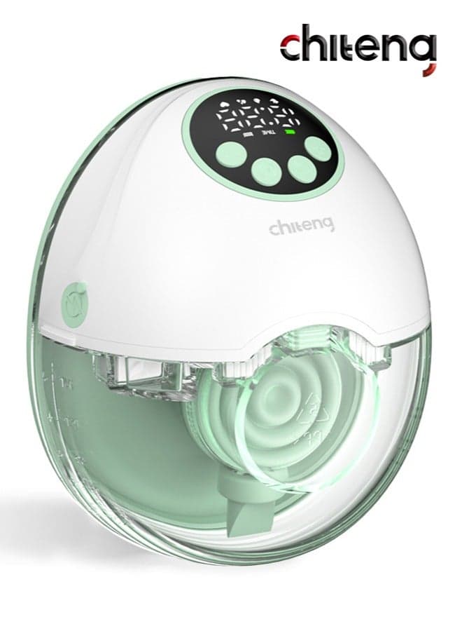 Wearable Electric Breast Pump with Voice Broadcast, Hands Free Breast Pump 4 Mode & 12 Levels, Breast Pump Low Noise with Smart LED Display