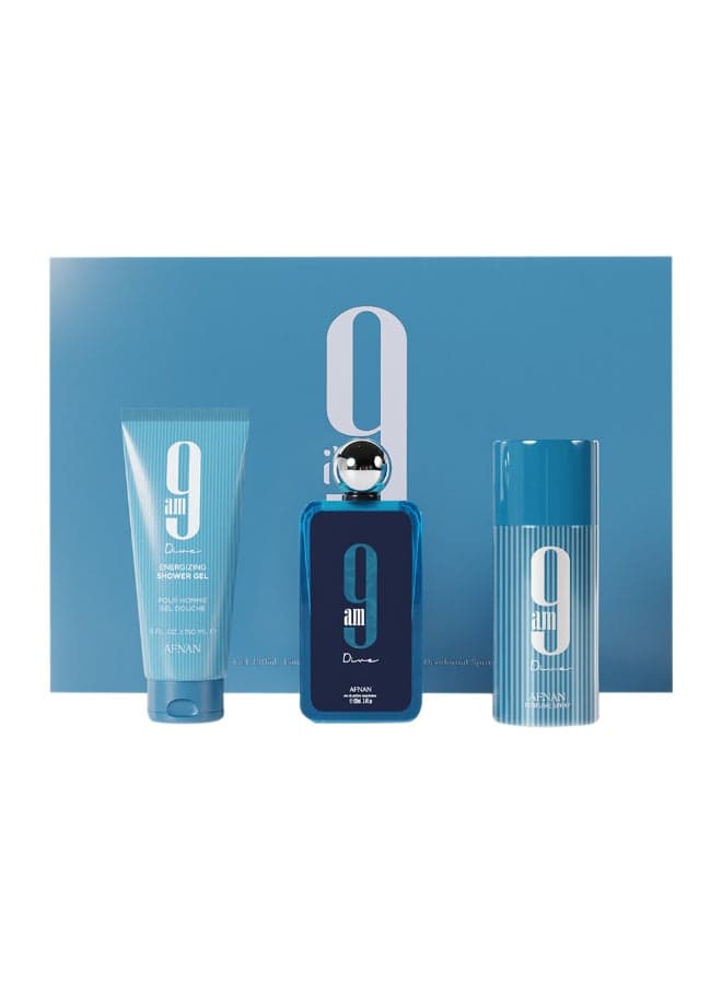 Gift Set 9 Am Dive Eau De Parfum 100 Ml + Deodorant 150 Ml + Shower Gel 150 Ml, Perfume Gift Set For men