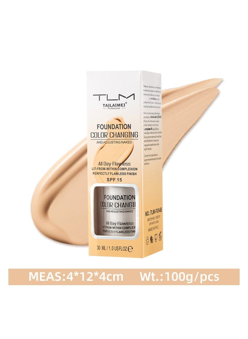 Color Changing Tlm Foundation, SPF15, All Day Flawless Finish, 30 ml