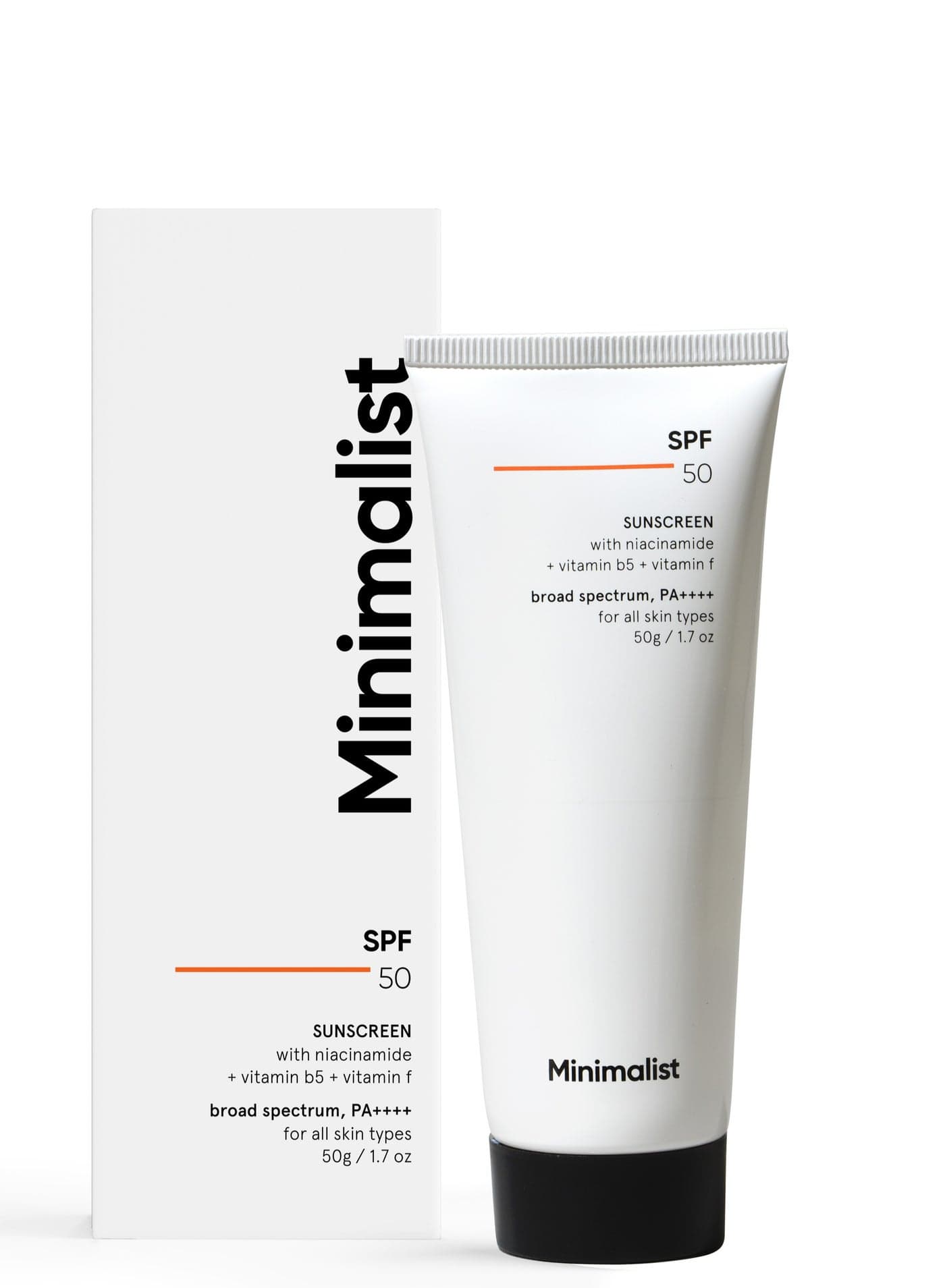 SPF 50+ Niacinamide Sunscreen PA++++ Broad Spectrum| UVA/UVB Protection with Multi-Vitamins Lightweight Acne Safe Sun Cream for Men & Women