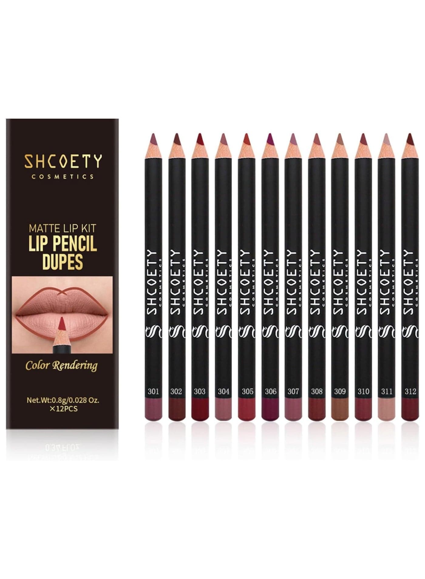 Lip Liner – Precise Lip Shaping and Definition, 12 Shades for Fuller Lips
