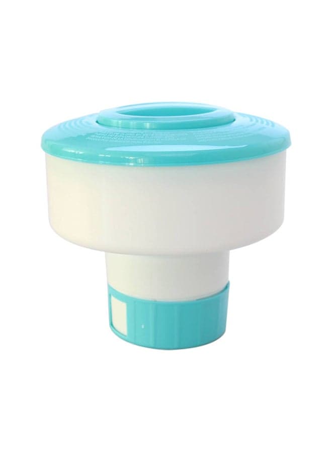 Adjustable Control Ring Floating Chemical Dispenser Without Installation - White/Blue 17.8cm 17.8cm