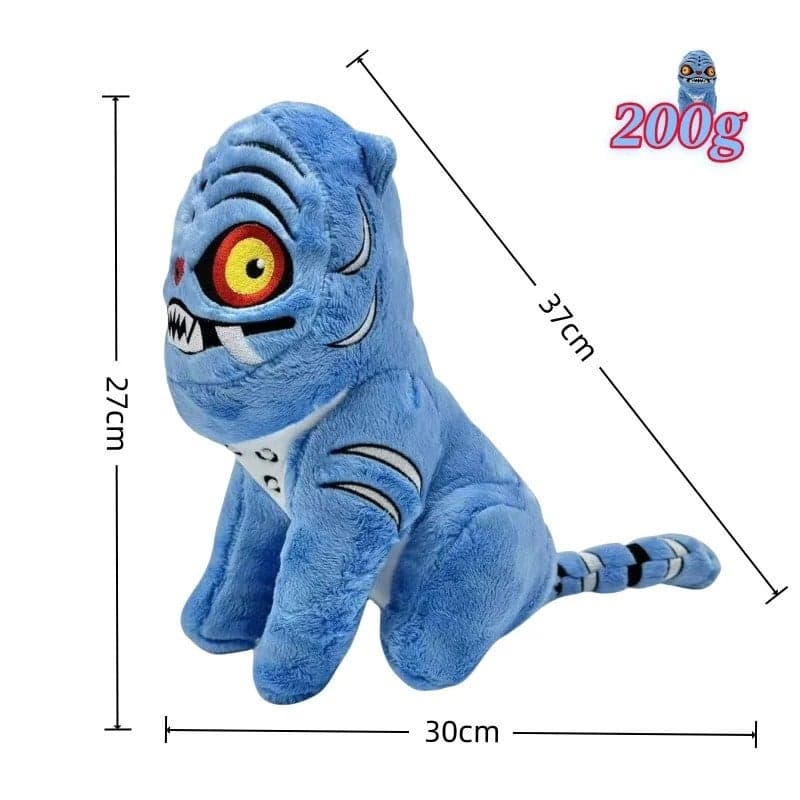 New Blue Tiger K-pop Demon Hunter Super Soft Plush Pillow – PP Cotton Polyester Stuffed Animal Toy for Birthdays, Collectible Mesh Doll