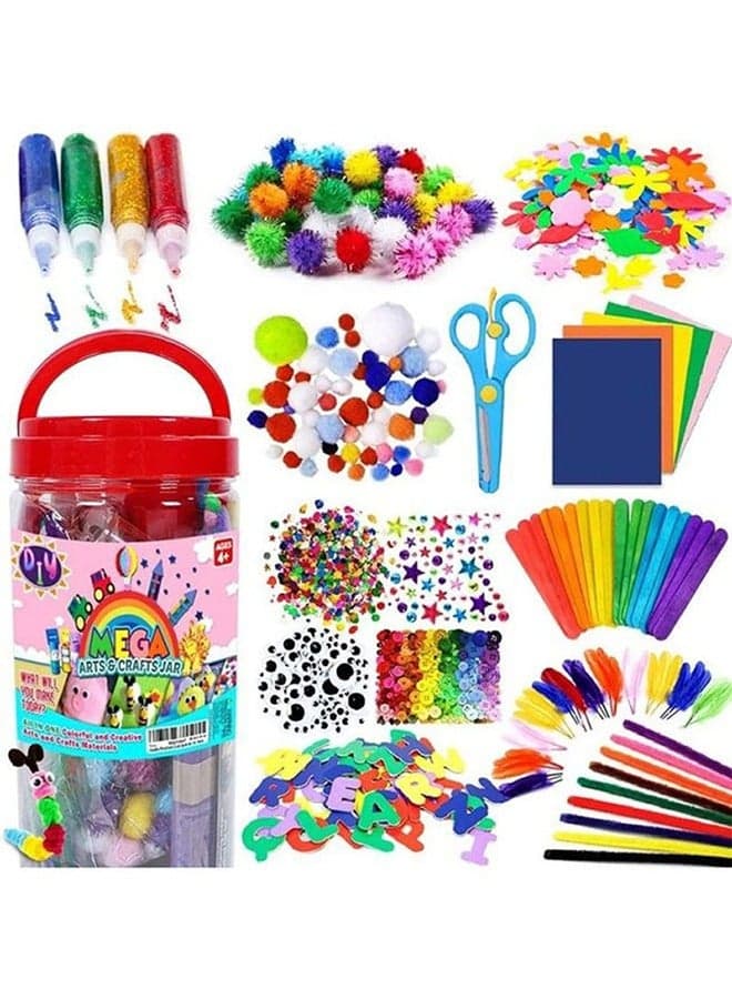 1000-Piece Colourful Creative Art And Craft Jar For Classroom And Home Projects