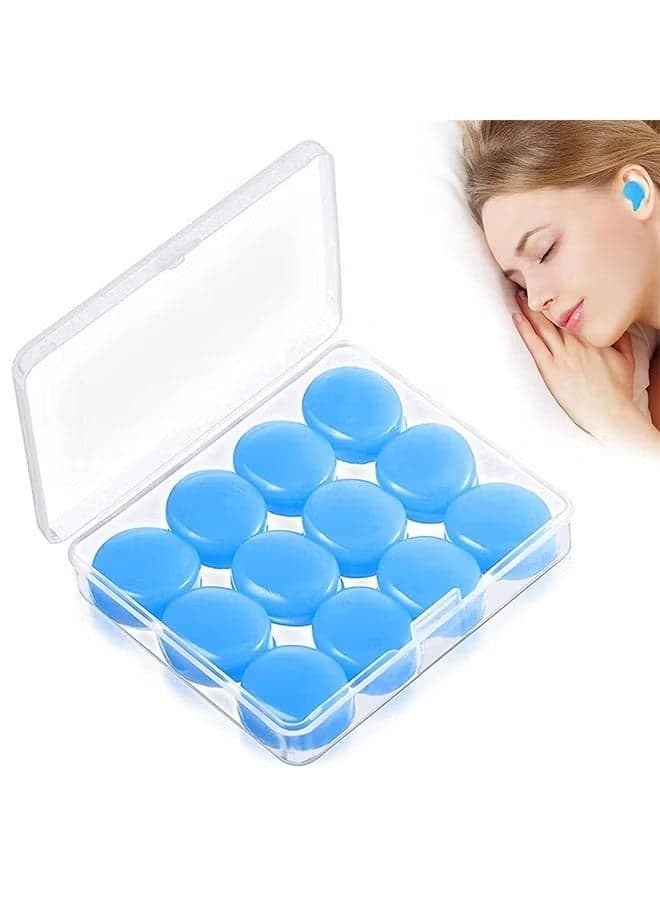6 Pairs Gel Ear Plugs Reusable Silicone Earplugs Waterproof Moldable Swimming Earplugs Noise Cancelling Ear Plugs for Adults Ear Plugs for Swimming Sleeping Snoring Studying