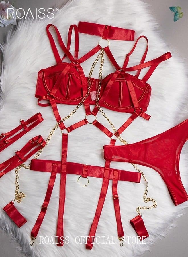 Women's Halter Bandage Lace-Up Underwear Drawstring Clothing Underwear Set Ladies Bodysuit for Women Wife Girlfriend