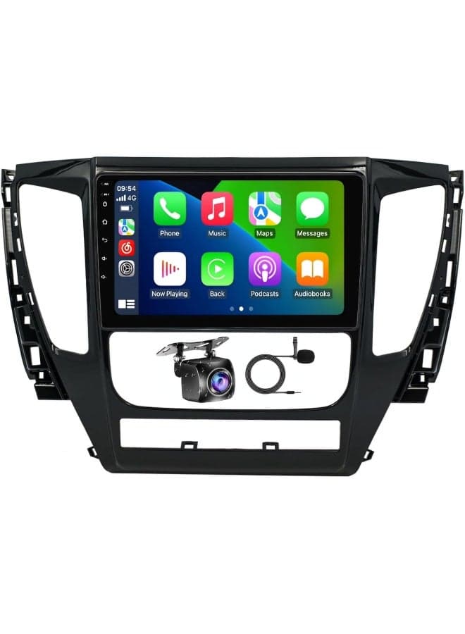 Fit Mitsubishi Montero Sport 2015 To 2022 Car Stereo Android Screen With Apple Carplay Android Auto Wireless WiFi DSP FM&AM BT AHD Camera Included Fast Interface (2+32GB Carplay)