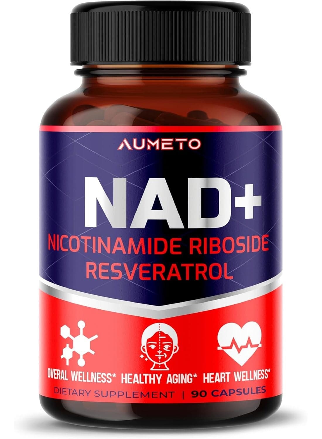 NAD+ with Nicotinamide Riboside Resveratrol 90 Capsules
