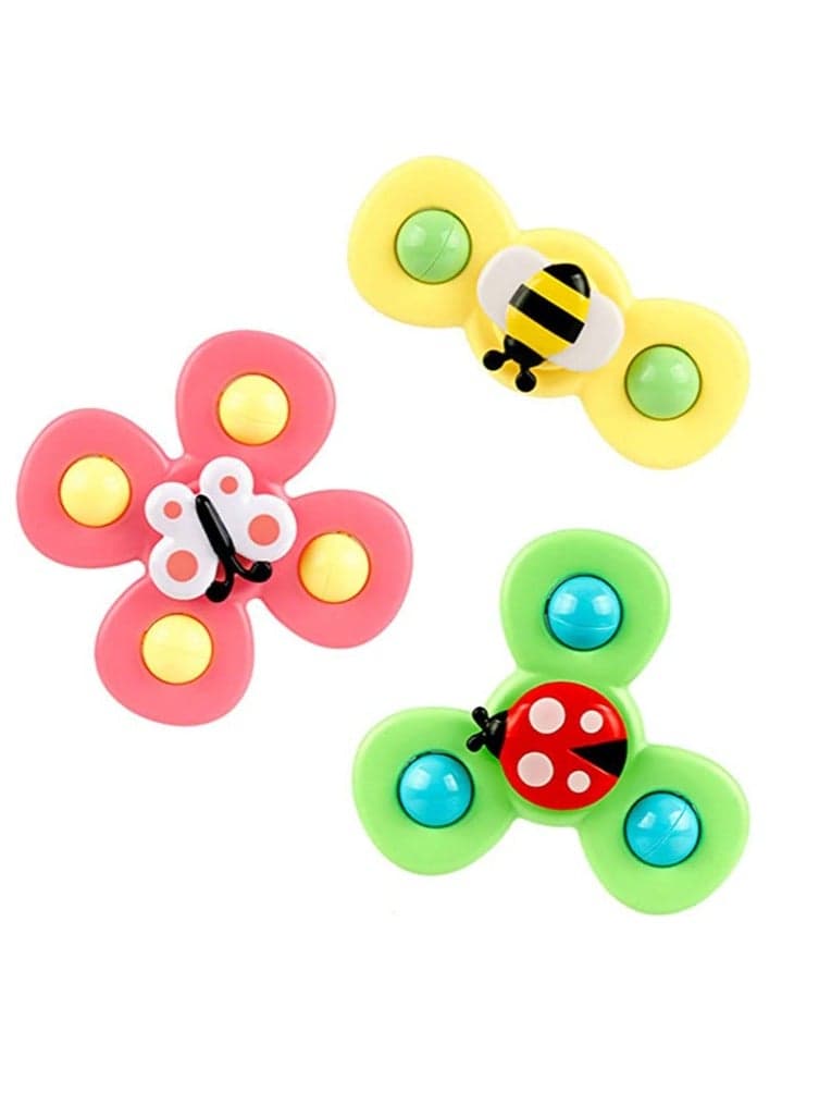 3 Pack Suction Cup Spinner Toy Random Color