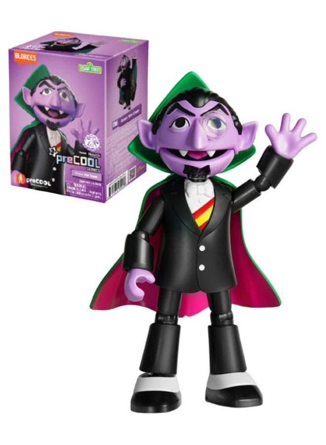 Blokees Sesame Street Count von Count | PreCool Series Buildable Action Figure | Poseable Model Kit Toy | Collectible Educational Gift for Kids Ages 3+