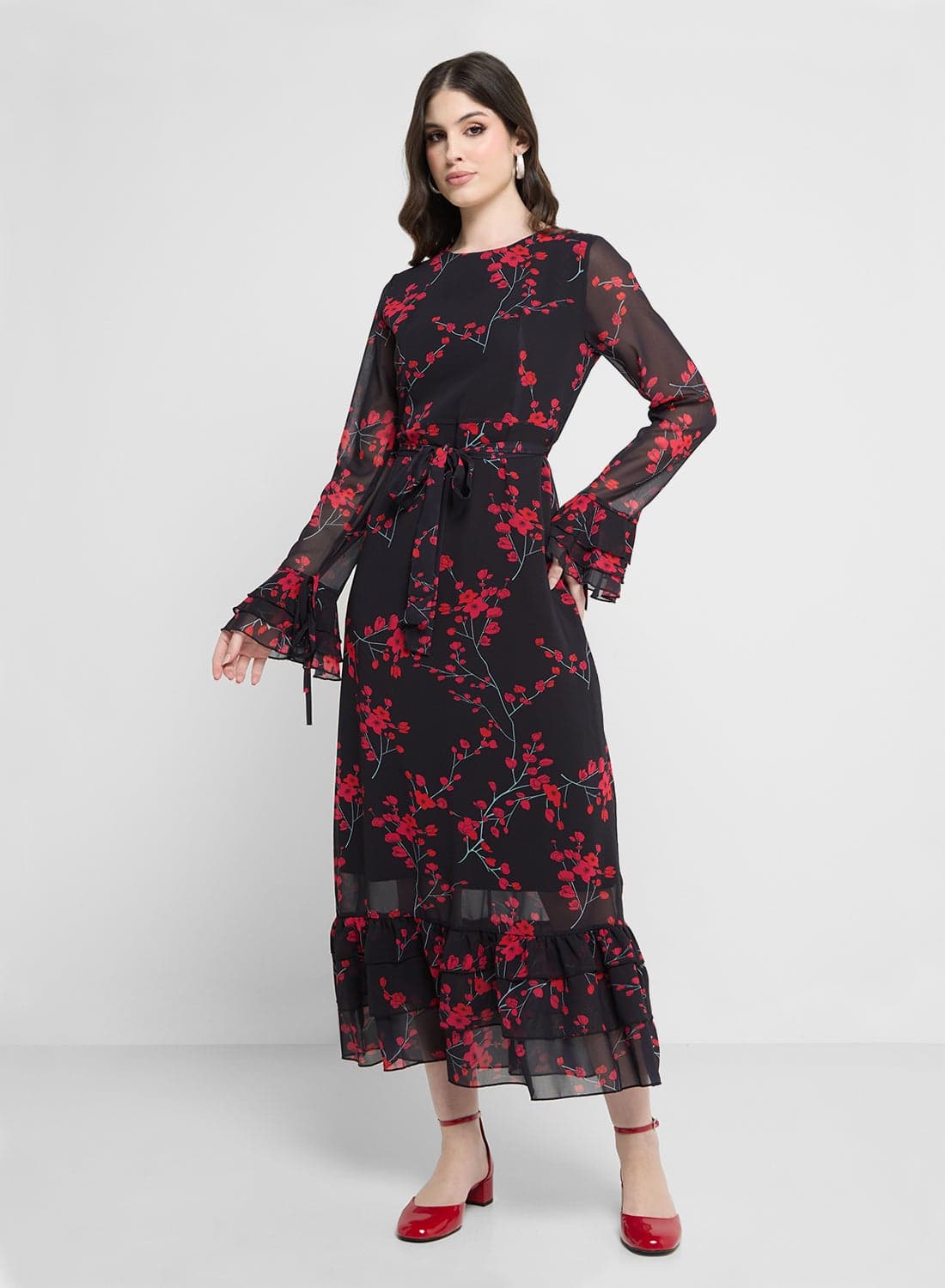 Floral Chiffon Dress