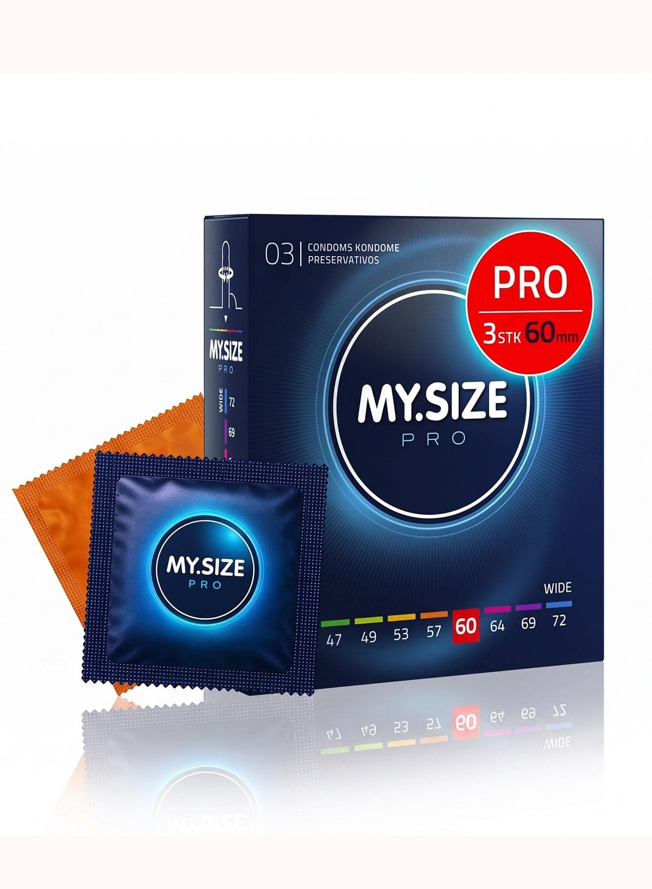 Ultra Thin Condoms 3 Pieces (60 Size) – Odorless, Long Lasting, Sustainable, Premium Quality for Maximum Comfort, Pleasure, and Sexual Health – Proper Fit Reduces Risks and Enhances Protection – Latex Men Condoms Available in Multiple Sizes (45 to 72)