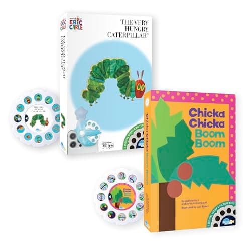 Moonlite Storytime 2 Storybook Reels Set Chicka Chicka Boom Boom The Very Hungry Caterpillar Digital Stories Toddler Early Learning Gifts for Kids Ages 3 Years and Up Projector Sold Separately