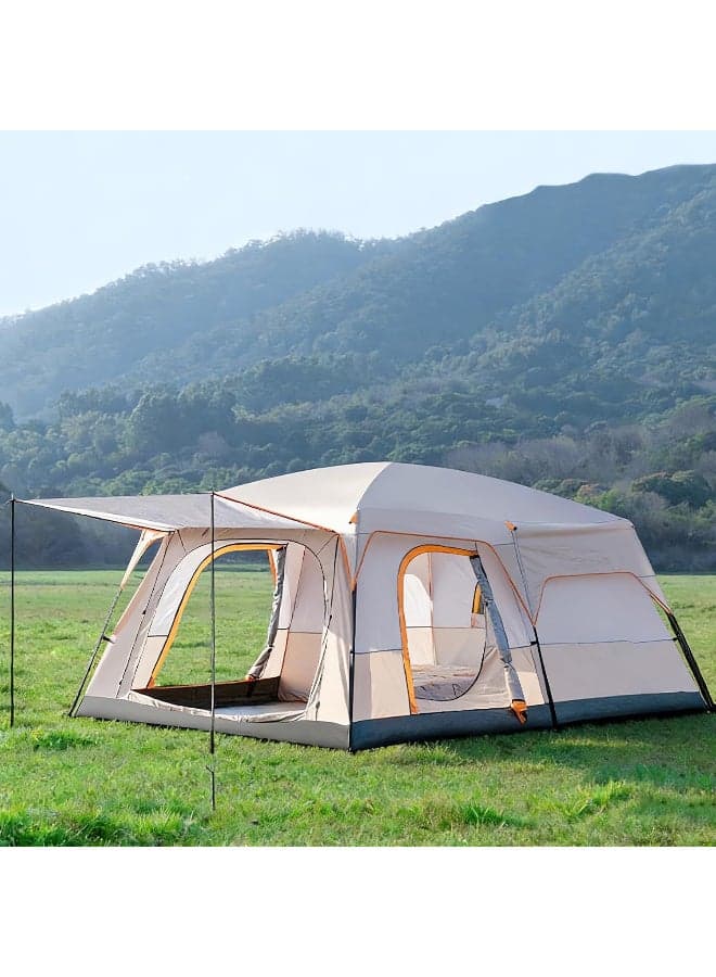 Large Camping Tent,4-6 Person Instant Pop Up Tent,Family Standing Upright Dome Tent,Waterproof Cabin Tent for picnic Beach Travel Mountaineering