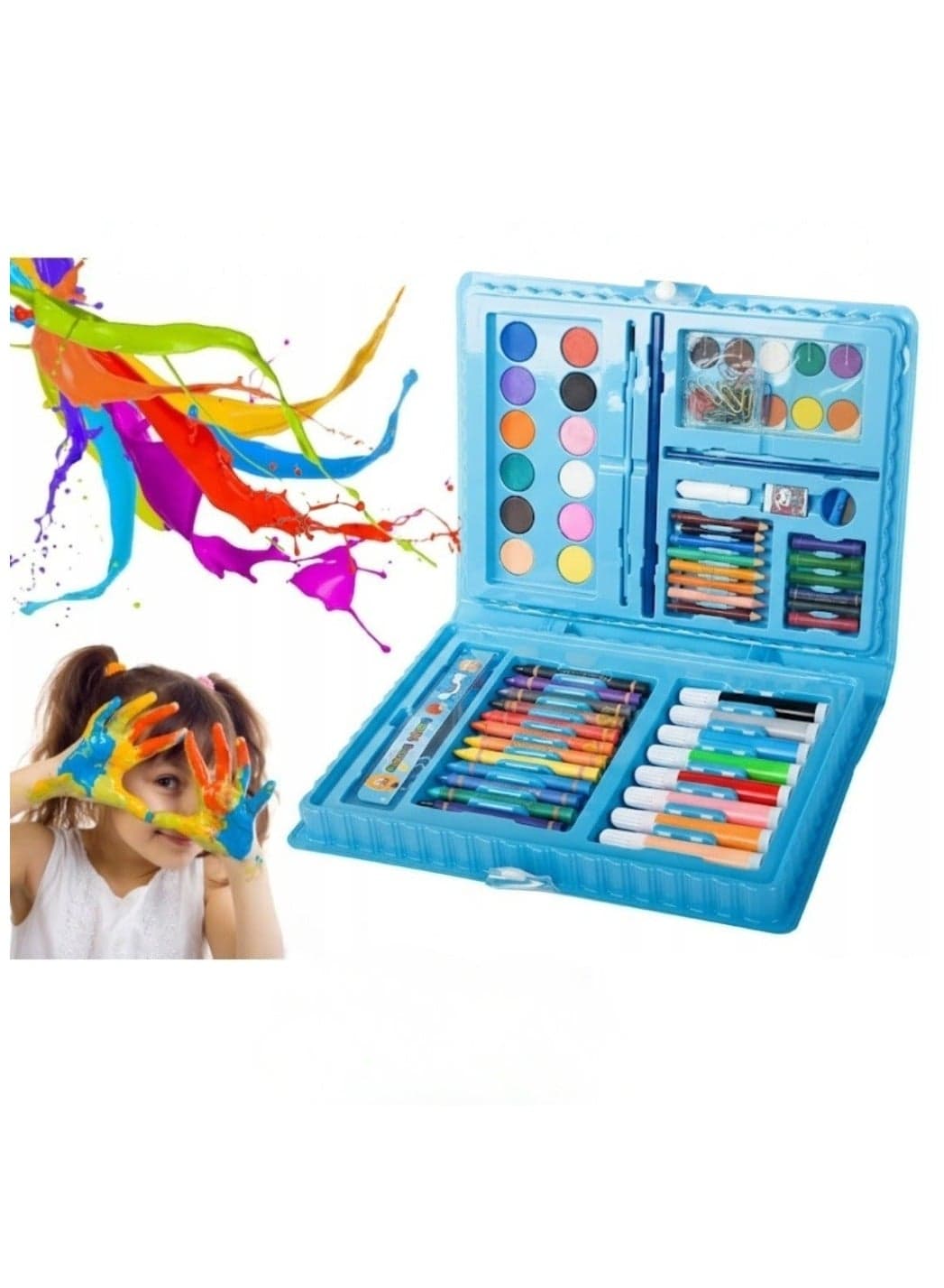 68 PCS Art Set for Kids – Drawing & Painting Kit with Crayons, Colored Pencils, Oil Pastels, Watercolors, Sketch Pencils, Brush, Ruler, Eraser & Sharpener – Creative Art Supplies for Girls, Boys, Kids, Teens Artist
