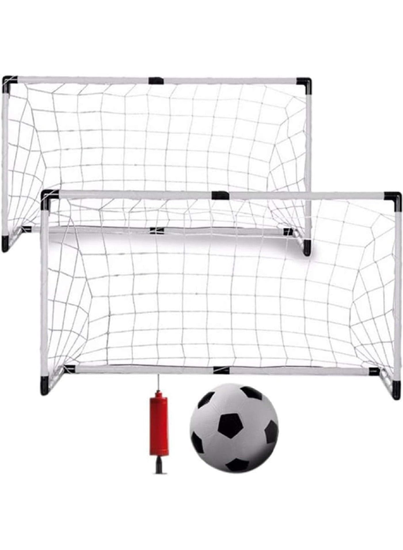 Children Portable Football Goal Soccer Door Set with Soccer Ball and Pump Indoor and Outdoor Sports Kids Soccer Goals for Backyard