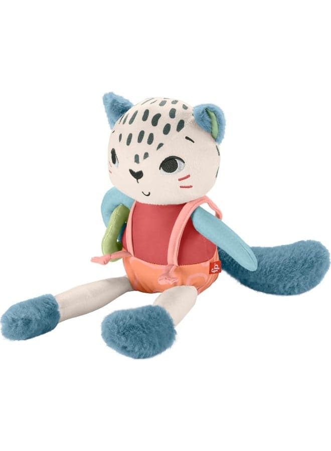 Baby Toy Planet Friends Spotting Fun Snow Leopard Plush With Sensory Activities For Newborns Ages 3+ Months