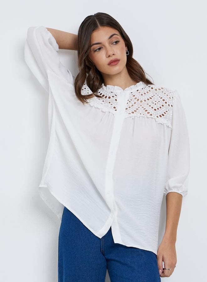 Take Two Solid Burnout Oversized Shirt