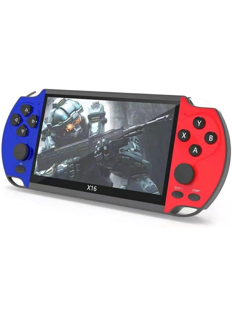 X16 Handheld Game Console 6.5" HD Screen, Portable Retro Gaming System with 8GB Card, Preloaded Classic & Modern Games, Travel-Friendly Gaming Device for Kids & Adults, Ideal Gift Console