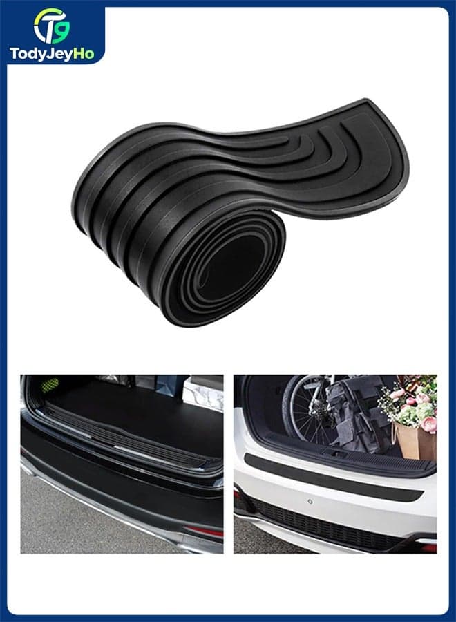 Car Rear Bumper Protector Guard,Rubber Car Rear Bumper Guard with Strong Adhesive for Protecting Trunk,Universal Car Accessories Exterior (Black)