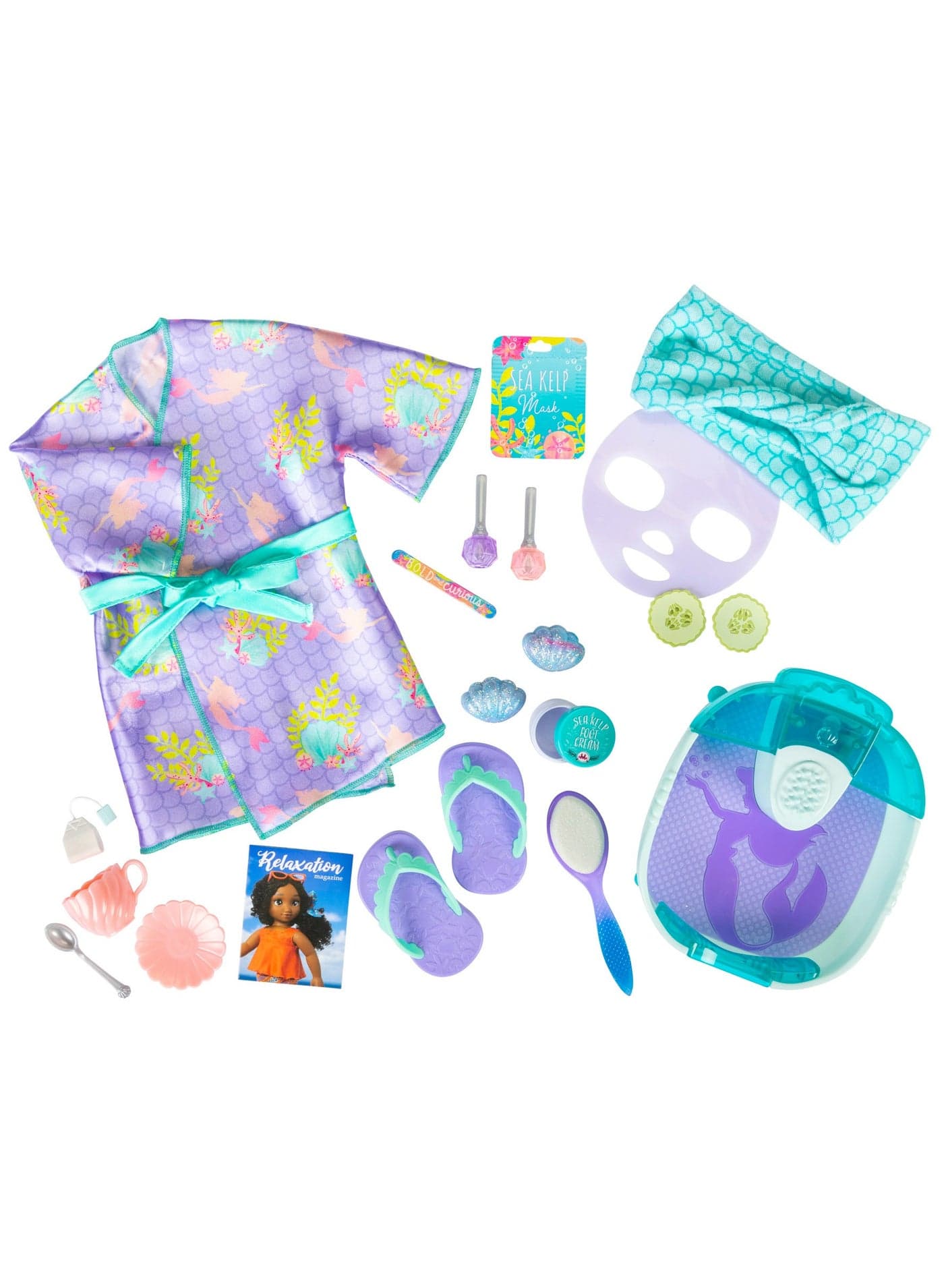 Disney ILY Ariel Inspired Deluxe Accessory Pack Spa Set | Disney Princess | Pretend Play | Fashion Dress for 18-Inches Doll | Dress Up | Gift for Kids and Teens | Doll not Included