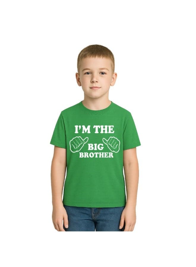 Big Brother Boys T-Shirt–Soft Cotton T-Shirt With Round Neck&Short Sleeves–Printed Graphic Design For Kids–Ideal For Big Brother Announcements And Everyday Wear