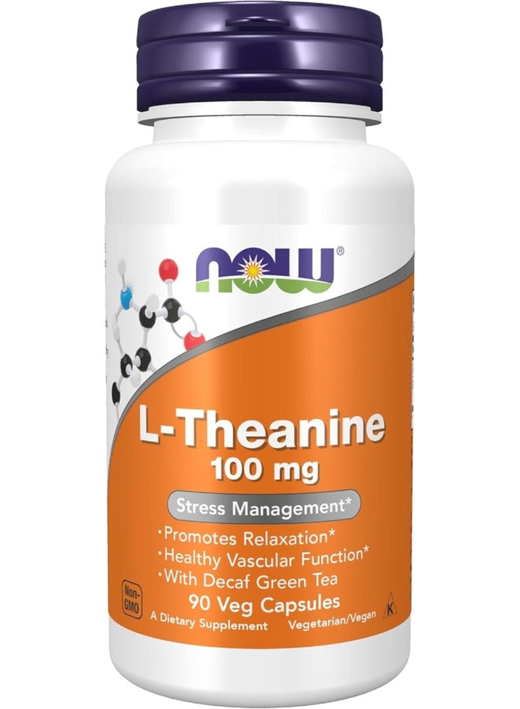 L-Theanine, 100 mg, 90 Veg Capsules Packaging May Vary