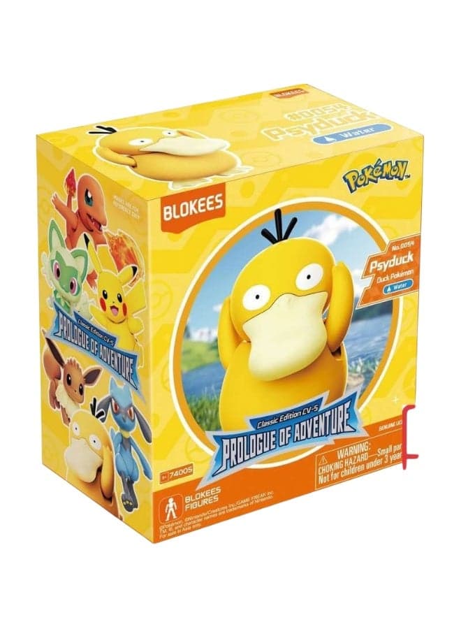 Blokees Pokémon Psyduck Collectible Toy – Classic Edition CV-5 Prologue of Adventure – Buildable Action Figure Model Kit for Kids Age 3+