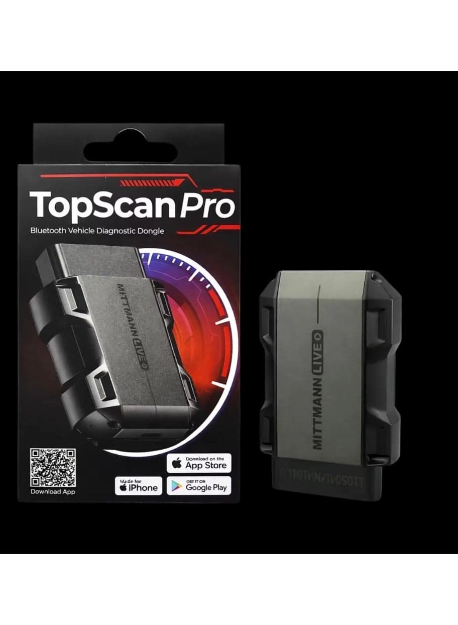 MittmannLive TopScan PRO Bluetooth OBD2 Scanner + AI, Full-System Wireless Car Code Reader, Bidirectional Tool for iOS & Android, 30 Reset Services, CAN-FD & DoIP, FCA/Nissan/Renault SGW