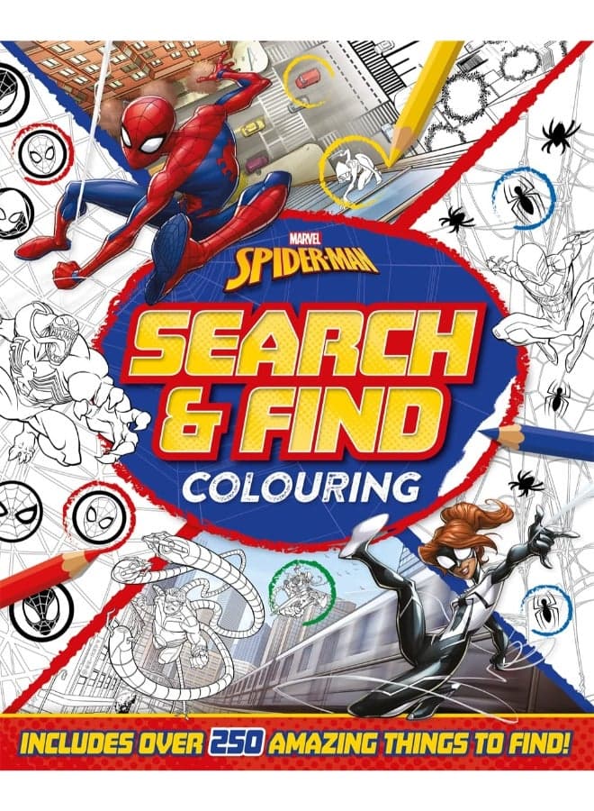 Marvel Spider-Man: Search & Find Colouring – Kids Activity Book | Sticker Book / Creative Play Set | Fun Learning & Entertainment for Kids | Ideal Gift for Boys & Girls