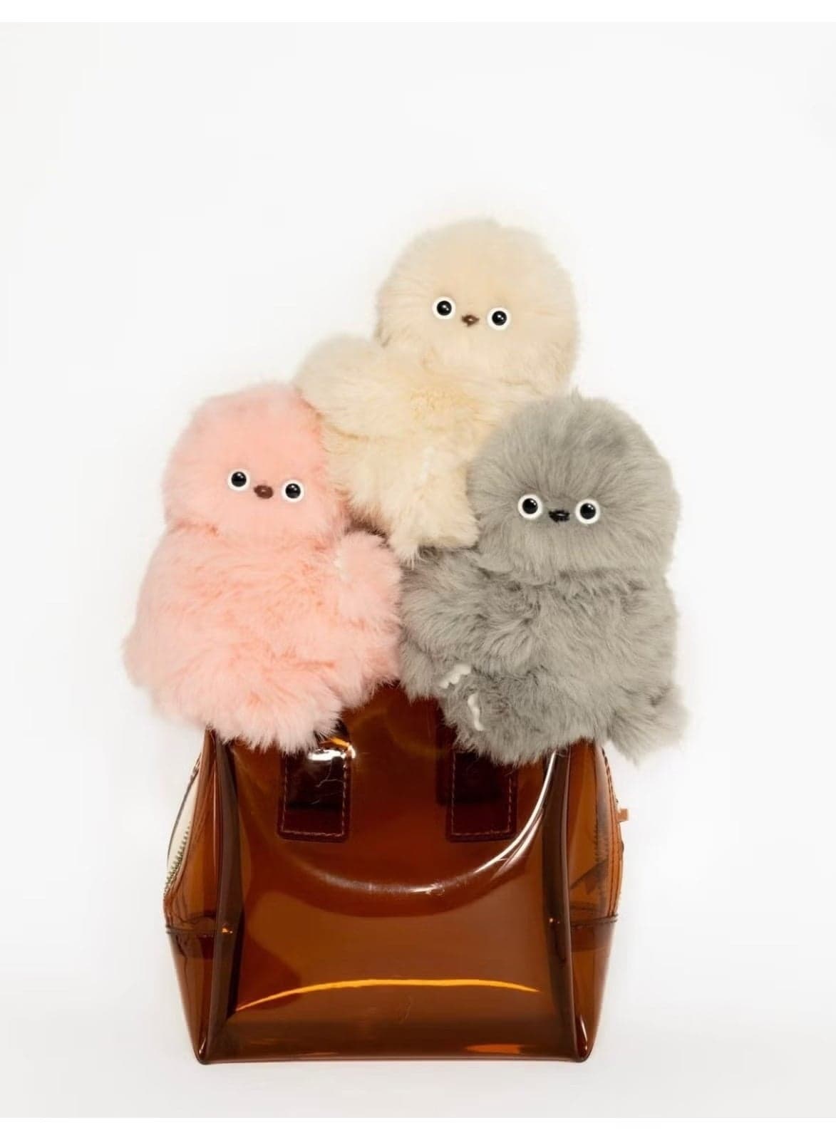 Mirumi Interactive Plush Robot Toy for Bags Cute AI Reaction Plush Charm Soft Fluffy Companion Toy with Sound & Touch Sensor for Kids and Collectors