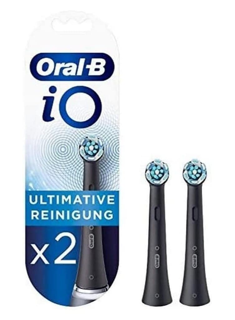 Oral-B iO Ultimate Clean Replacement Brush Heads, Black, 2 Count, iO RB CB-2