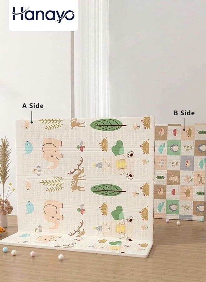 Baby Play Mat Soft Playmat Waterproof Non-Slip Large Playmat Crawling Mat Extra Thick Soft Baby Playmats for Playing or Camping Mat Bedroom Living Room Carpet Area(Multicolour,200*180*1cm)