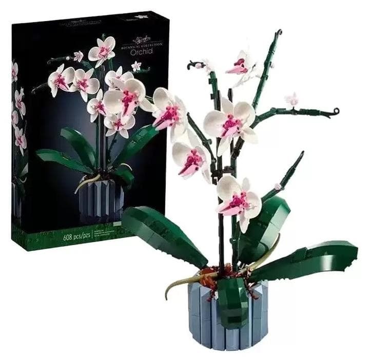 Orchid Plant Decor Building Kit (608) Pieces