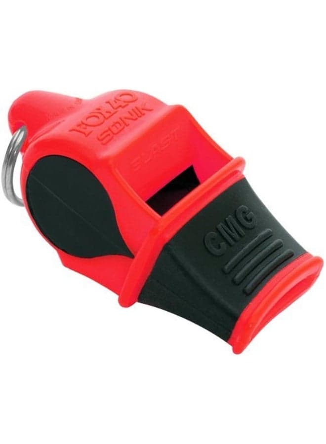 Fox 40 Whistle Sonik Blast Cmg Safety W/ Lanyard - Red/Black 9203-3708 @ Fs