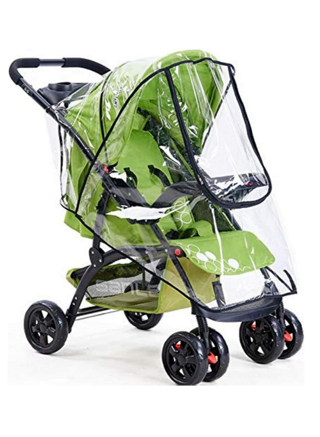 Universal Baby Stroller Accessories Waterproof Rain Cover Wind Dust Shield with Zipper Opening for Baby Strollers and Pushchairs Adjustable Fit for Most Models for All Weather Conditions
